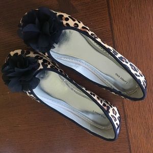 Lands end cheetah print flats